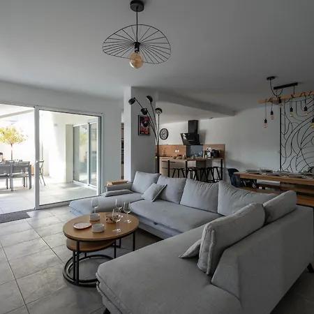 Maison Moderne 155m² - 10 Pers - 500m - Jacuzzi Optionnel - Fr-1-319-586 度假居 比斯卡罗斯